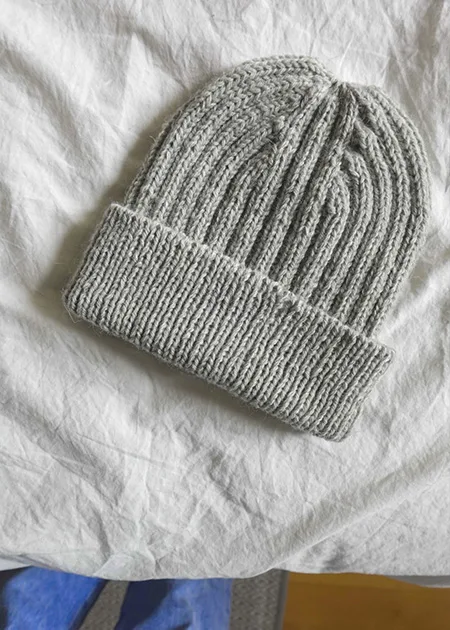 Mira Hat Knitting Pattern Flatlay