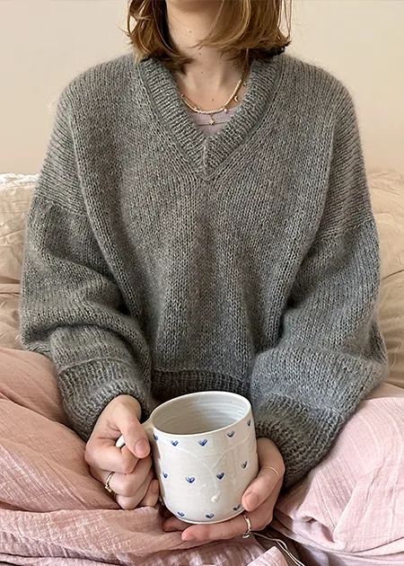 knit a v-neck sweater