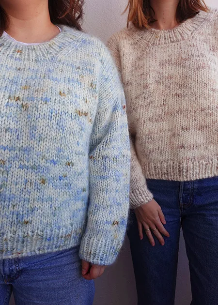 Chunky sweater knitting pattern